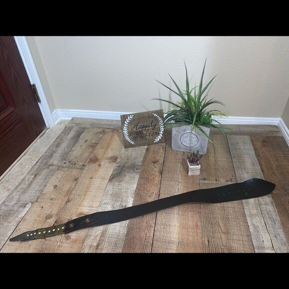 Vintage wide tapered alligator/crocodile belt‎ main image 6